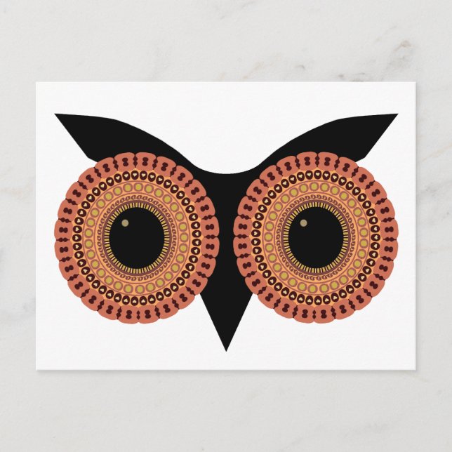 Cartão postal personalizado Owl Eyes (Frente)
