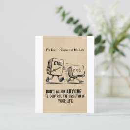 Cartão Postal Personalizado para o Pai Capitão do Cartão-Postal