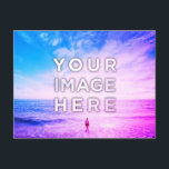 Cartão Postal Personalizado Personalizado 2 Fotografia Roxo Retr<br><div class="desc">Carregue sua foto e crie seu Cartão-Postal Purple retrowave personalizado! Faça seu presente perfeito para amigos, casais, filhos e família, crie seu melhor saquê, diga olá para seus próximos de suas viagens! Você quer comprar esta paisagem de praia sem personalizá-la? Estas fotos incríveis de Frank Mckenna feitas em San Diego,...</div>