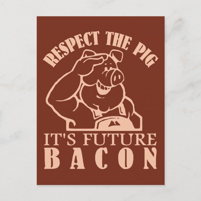Cartão postal personalizado PIG TO BACON (Frente)