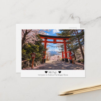 Cartão Postal Personalizado, Ponto de Vista do Mt. Fuji no Araku