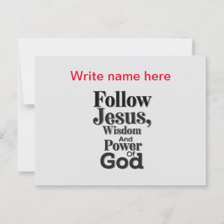 Cartão postal personalizado Seguir Jesus