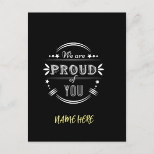 Cartão Postal Personalizado Somos Orgulhosos de Você 