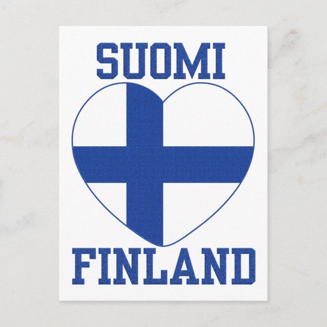 Cartão postal personalizado SUOMI FINLAND (Frente)