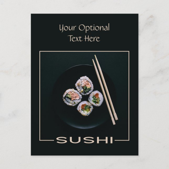 Cartão postal personalizado Sushi (Frente)