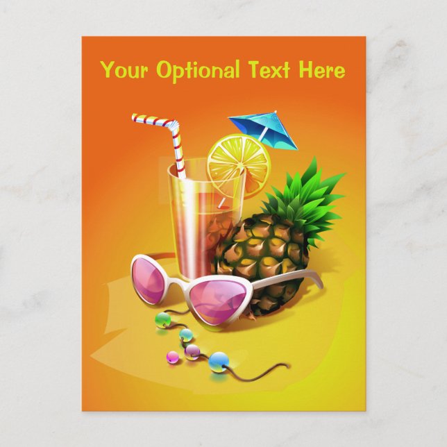 Cartão postal personalizado Tropical Drink (Frente)