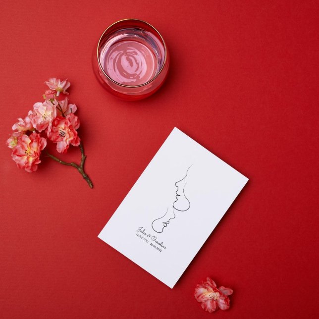 Cartão Postal Personalizado, Uma Linha, Amor, Boho, Árabe (Criador carregado)