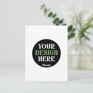 Cartão Postal personalizado, único, elegante e minimalista hersh