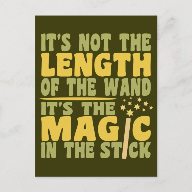 Cartão postal personalizado WAND MAGIC (Frente)