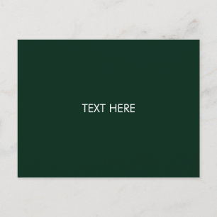 Cartão Postal personalizar, alterar nome texto verde escuro bran