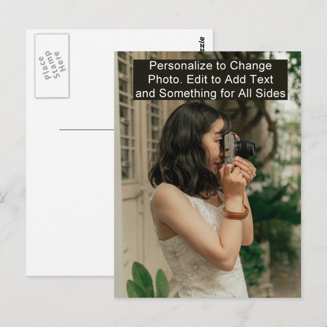 Cartão Postal Personalizar Cartão-Postal de Adicionar Nome (Frente/Verso)