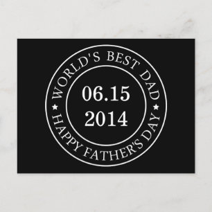 Cartão Postal Personalizar data personalizável - Dia de os pais