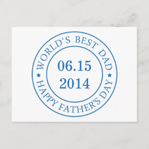 Cartão Postal Personalizar data personalizável - Dia de os pais