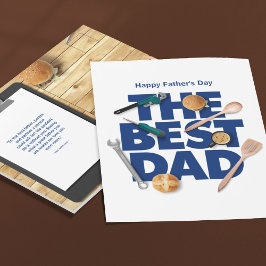 Cartão Postal Personalizar Dia de os pais Feliz | A melhor placa