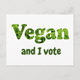 Cartão Postal Personalizar eleitor ativista do Vegan