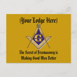 Cartão Postal Personalizar Lodge Masonic