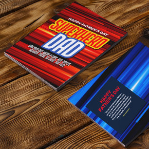 Cartão Postal Personalizar Pai SuperHero