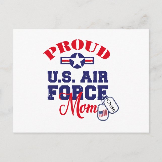 Cartão Postal Personalizar Placa de Identificação Mãe da Força A (Frente)