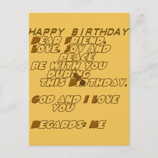 Cartão Postal Personalizar produto (Frente)