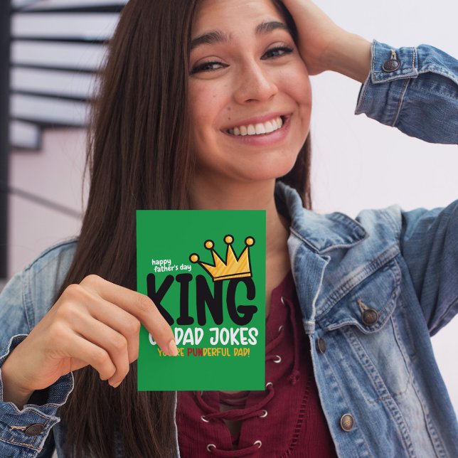 Cartão Postal Personalizar Rei das Piadas Pais (Criador carregado)