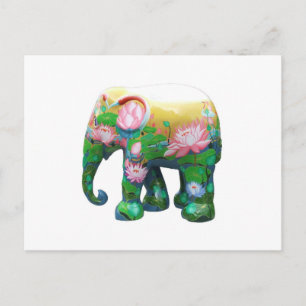 Cartão Postal Personalizar Safari de Animais Selva África Flores