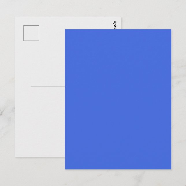 Cartão Postal Personalizável Azul Real (Frente/Verso)