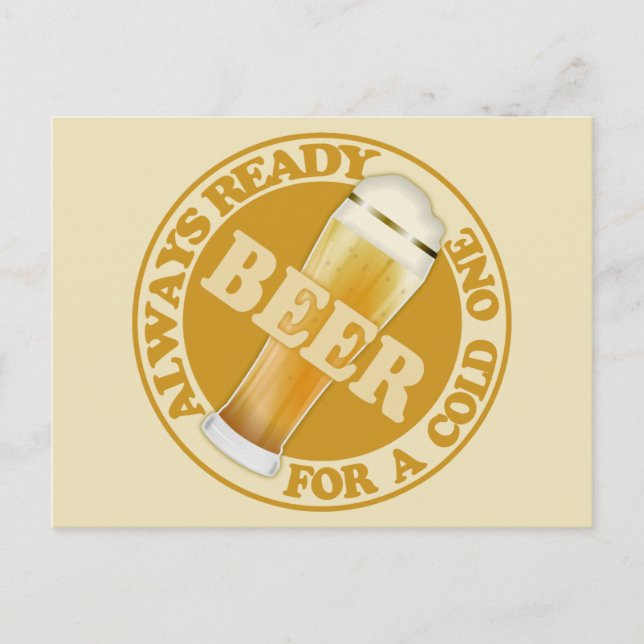 Cartão postal personalizável BEER (Frente)
