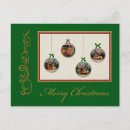 Cartão postal personalizável das cenas de Natal