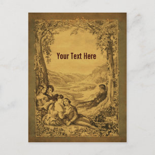 Cartão postal Personalizável de Casais de Arte Vin