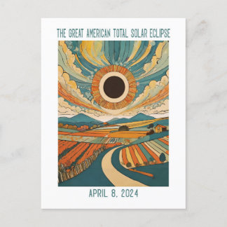 Cartão Postal PERSONALIZÁVEL: Eclipse sobre a Farmland