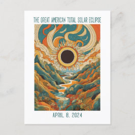 CARTÃO POSTAL PERSONALIZÁVEL: ECLIPSE SOBRE O RIO