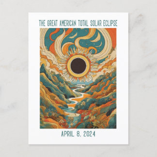 CARTÃO POSTAL PERSONALIZÁVEL: ECLIPSE SOBRE O RIO