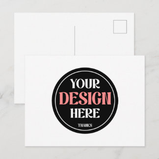 Cartão Postal Personalizável, limpo, elegante e sofisticado