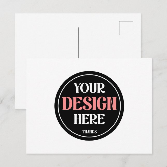 Cartão Postal Personalizável, limpo, elegante e sofisticado  (Frente/Verso)