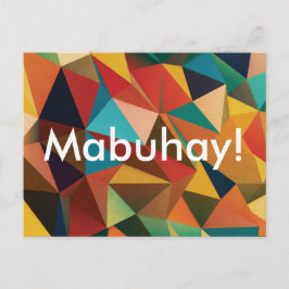 Cartão Postal Personalizável Mabuhay em Fiesta