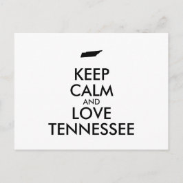 Cartão Postal PERSONALIZÁVEL MANTENHA A CALMA e AME TENNESSEE