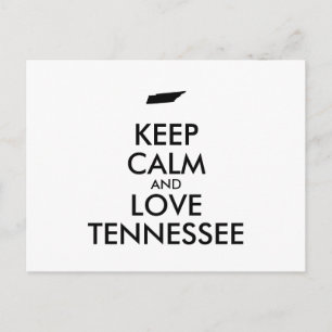 Cartão Postal PERSONALIZÁVEL MANTENHA A CALMA e AME TENNESSEE