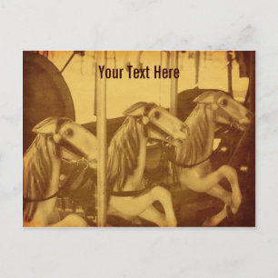 Cartão postal Personalizável para Cavalos Carrosse