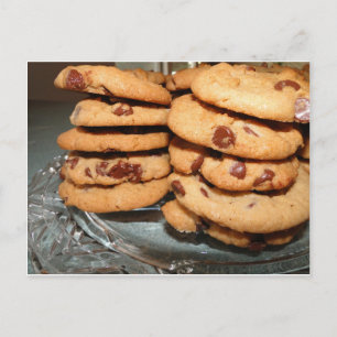 Cartão Postal Personalize Cookies Sobremesa Chocolate Chip Doces