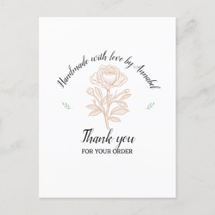 Cartão Postal Personalize "Feito à Mão com Amor"  