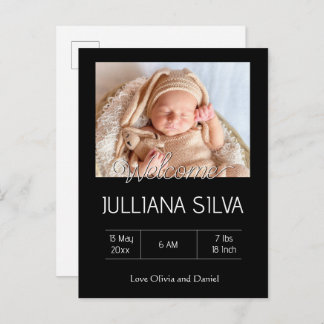 Cartão Postal personalized baby Birth announcements