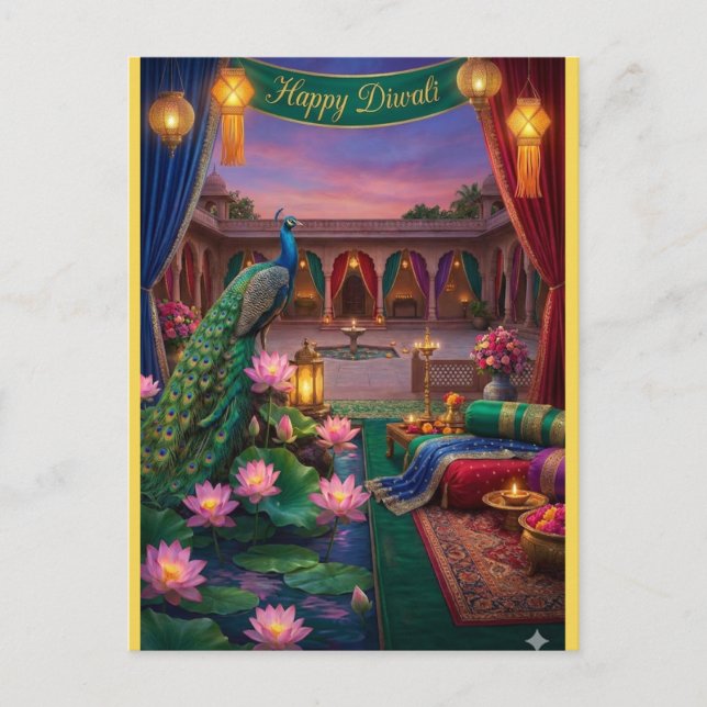 Cartão Postal Personalized Diwali Festival Postcard (Frente)