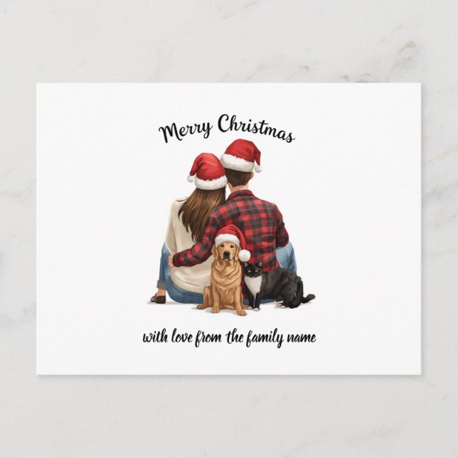 Cartão Postal Personalized Family Christmas 2025 (Frente)