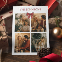 Personalized Family Christmas Photos Collage Card