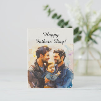 Cartão Postal Personalized Father's Day Cards for Gay Dads