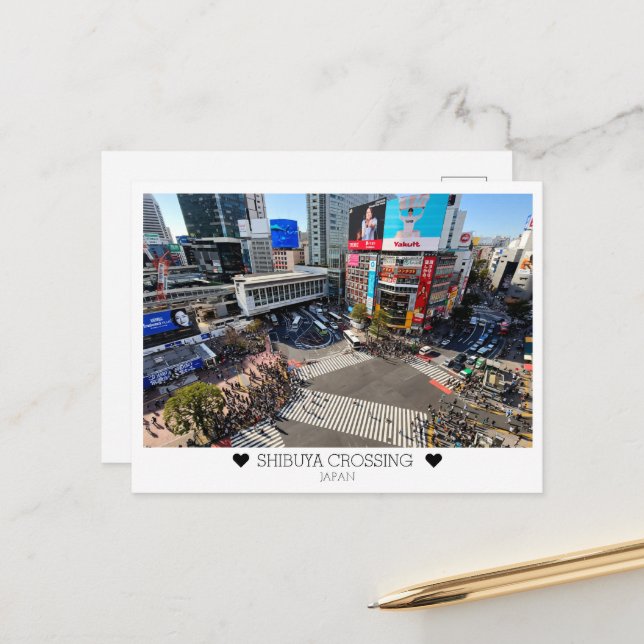 Cartão Postal Personalized, From SHIBUYA CROSSING  with Love (Frente/Verso In Situ)