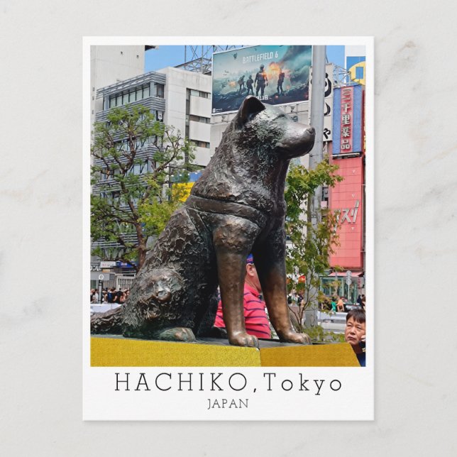 Cartão Postal Personalized, Greetings from TOKYO, Hachiko, Japan (Frente)