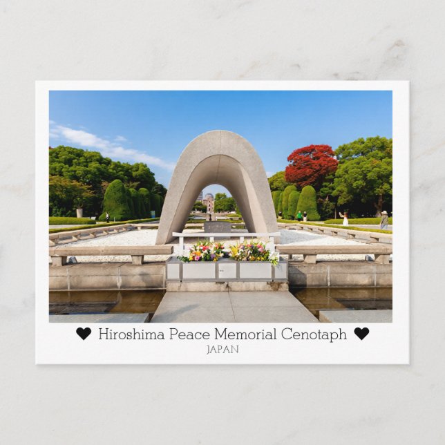 Cartão Postal Personalized, Hiroshima Peace Memorial Park, Japan (Frente)