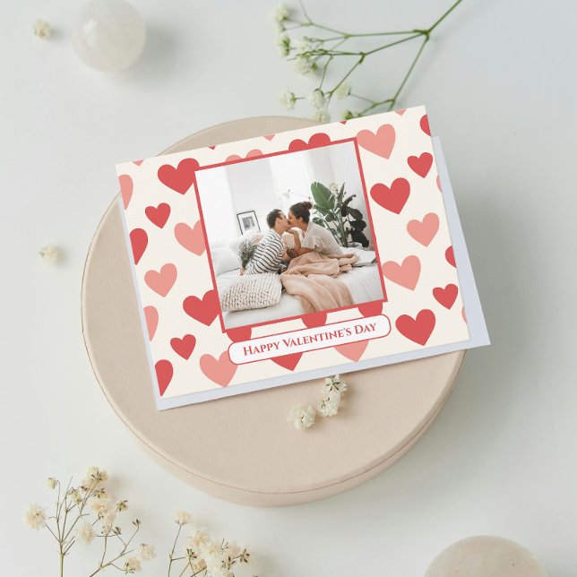 Cartão Postal Personalized Valentine Photo Heart Postcard (Criador carregado)