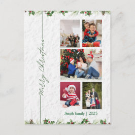 Cartão Postal Personlized Merry Christmas Photo 